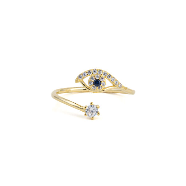 Eye Zirconia Adjustable Ring