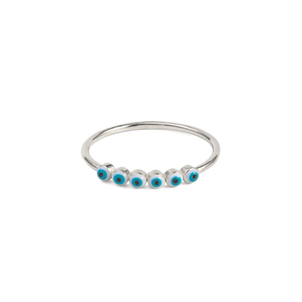 Sterling Silver Ring with Eyes