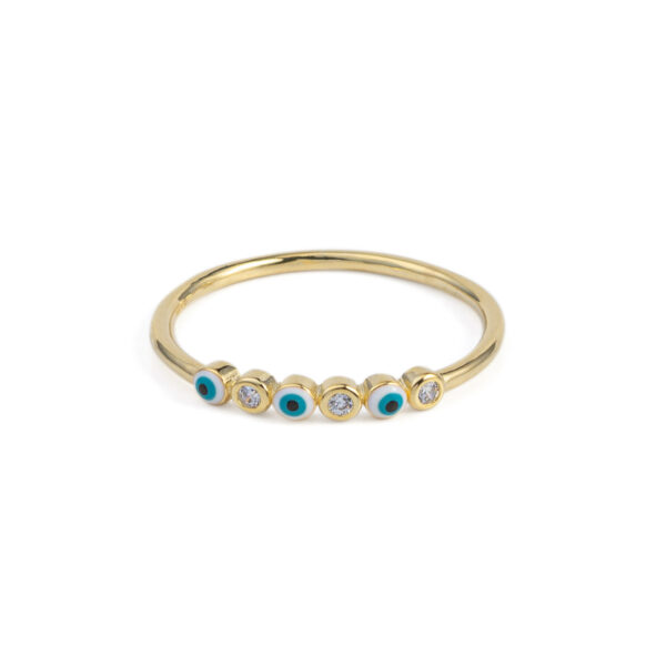Round Eyes Zirconia Ring