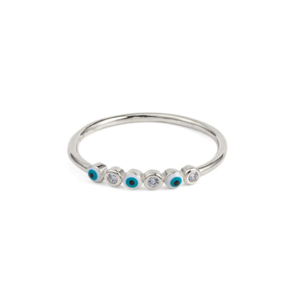 Round Eyes Zirconia Ring