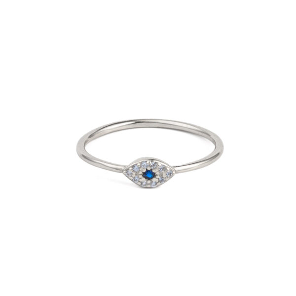 Tiny Eye Ring with Zircon