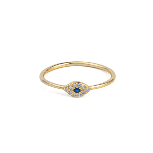 Tiny Eye Ring with Zircon