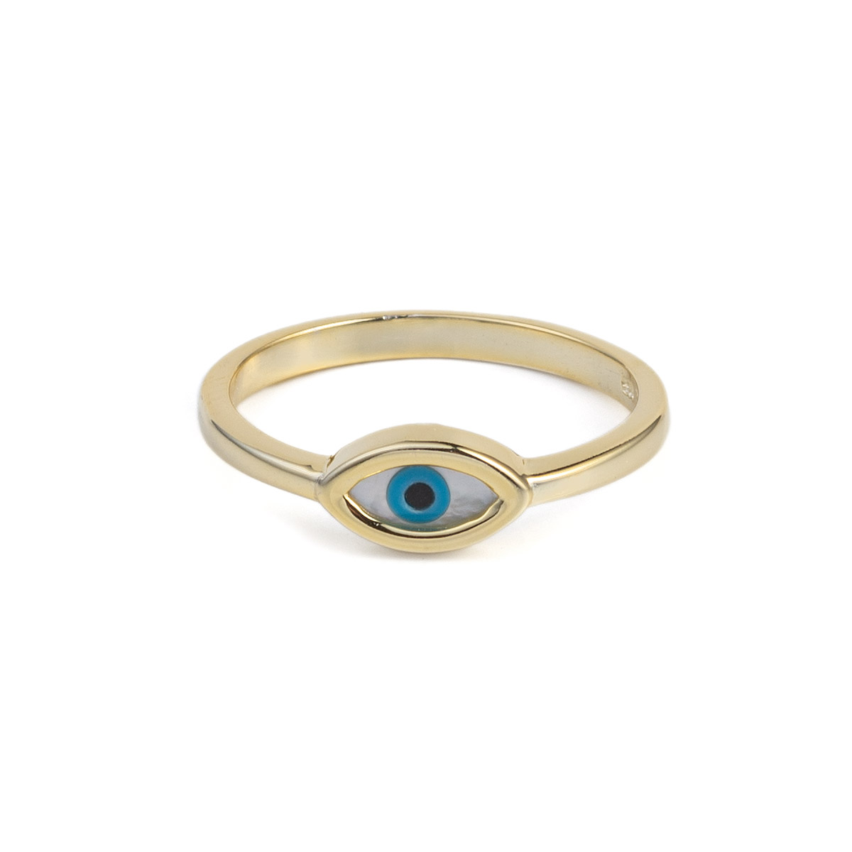 Sterling Silver Evil Eye Ring – Amorium Jewelry