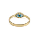 Tiny Evil Eye Ring - Sterling Silver and Gold Plated - Image 3