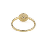 Δαχτυλίδι με Στρογγυλό Ματάκι και Ζιργκόν – Επιχρυσωμένο Ασήμι 925 - Image 3