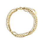 GREGIO Bracelet silver 925 gold plated with fresh water pearls
