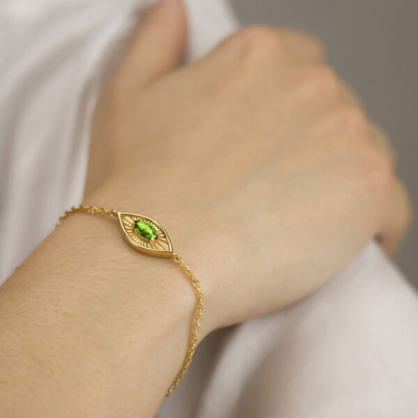 GREGIO Bracelet silver 925 yellow gold plated with zirconia
