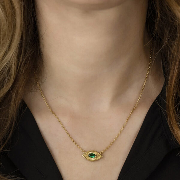 GREGIO Necklace silver 925 yellow gold plated with zirconia