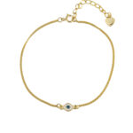 White Eye Chain Bracelet