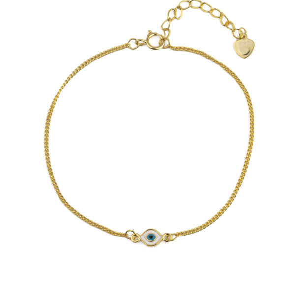 White Eye Chain Bracelet
