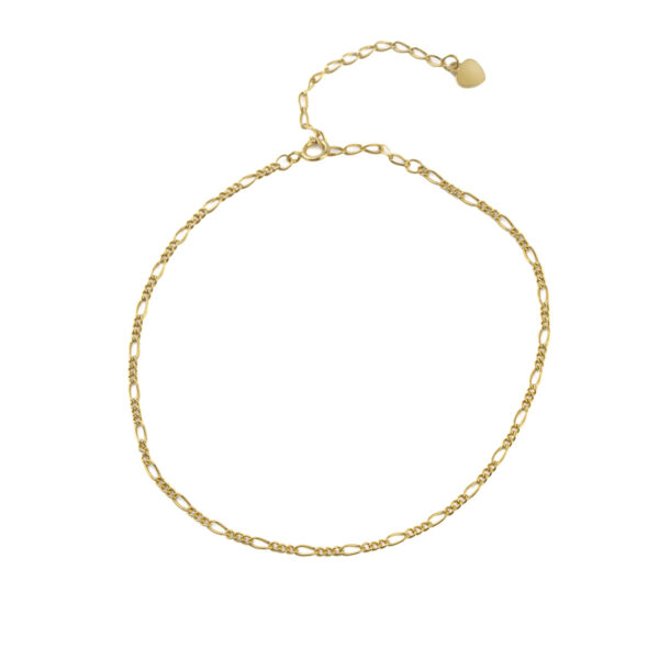 Chain Anklet Bracelet - Sterling Silver and Gold Plated