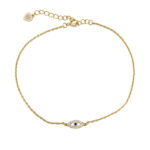 Evil Eye Anklet Bracelet with Zircon