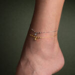 Evil Eye Anklet Bracelet - Sterling Silver and Gold Plated - Image 2