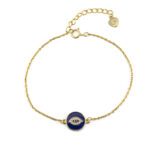 Round Blue Eye Chain Bracelet