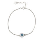 White Evil Eye Chain Bracelet