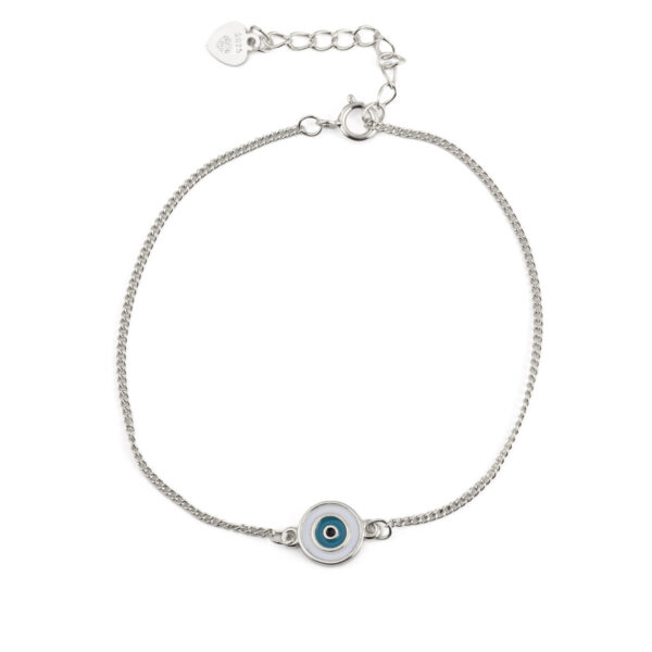 White Evil Eye Chain Bracelet
