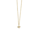 Faith Necklace with Zircon - Sterling Silver and Gold Plated - Image 3
