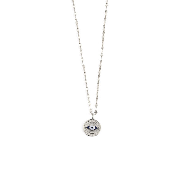 Round Blue Eye Necklace