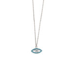 Open Eye Necklace with Zircon