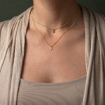 Κολιέ Λευκή Σταγόνα Ματάκι - Ασήμι 925 Επιχρυσωμένο - Image 2