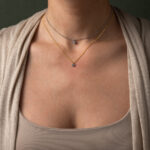 Κολιέ με Μπλε Ματάκι - Ασήμι 925 Επιχρυσωμένο - Image 2