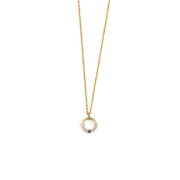Tiny Round Eye Necklace