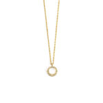 Tiny Round Eye Necklace - 925 Sterling Silver and Gold Plated - Image 3