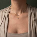 Tiny Round Eye Necklace - 925 Sterling Silver and Gold Plated - Image 2