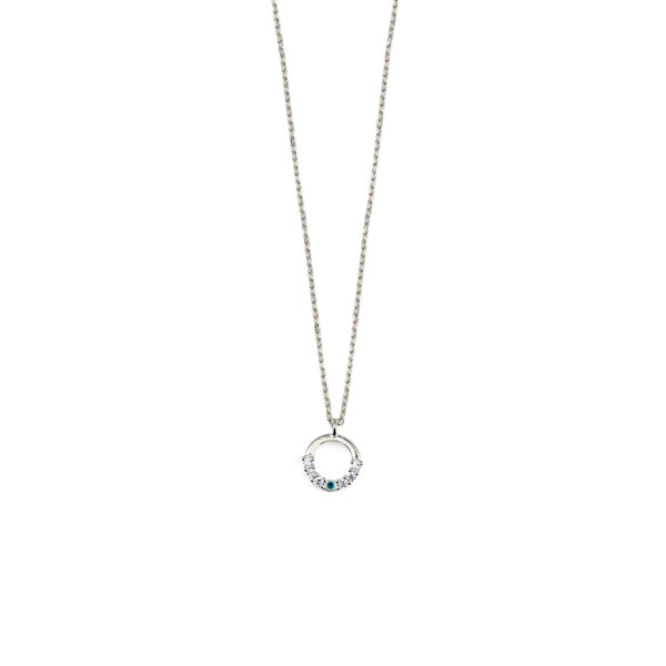 Open Eye Zircon Necklace