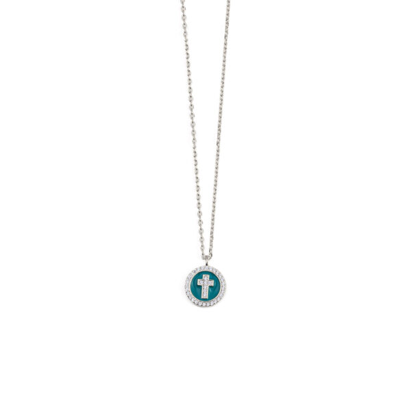 Cross Necklace with Zircon