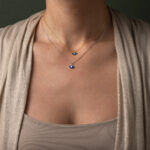 Κολιέ με Οβάλ Ματάκι - Ασήμι 925 Επιχρυσωμένο - Image 2