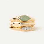 PDPAOLA Nomad Green Aventurine Stamp Ring - Image 3