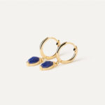PDPAOLA Lapis Lazuli Nomad Hoops Earrings - Image 3
