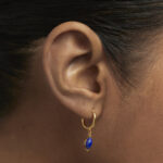 PDPAOLA Lapis Lazuli Nomad Hoops Earrings - Image 2