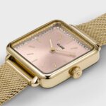 Cluse Léanemarts Giftbox La Tétragone Mesh Light Rose and Chain Bracelet Gold Colour - Image 4