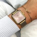 Cluse Léanemarts Giftbox La Tétragone Mesh Light Rose and Chain Bracelet Gold Colour - Image 2