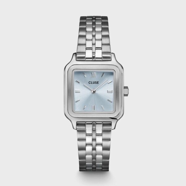 Cluse Gracieuse Petite Watch Steel Light Blue Silver Colour