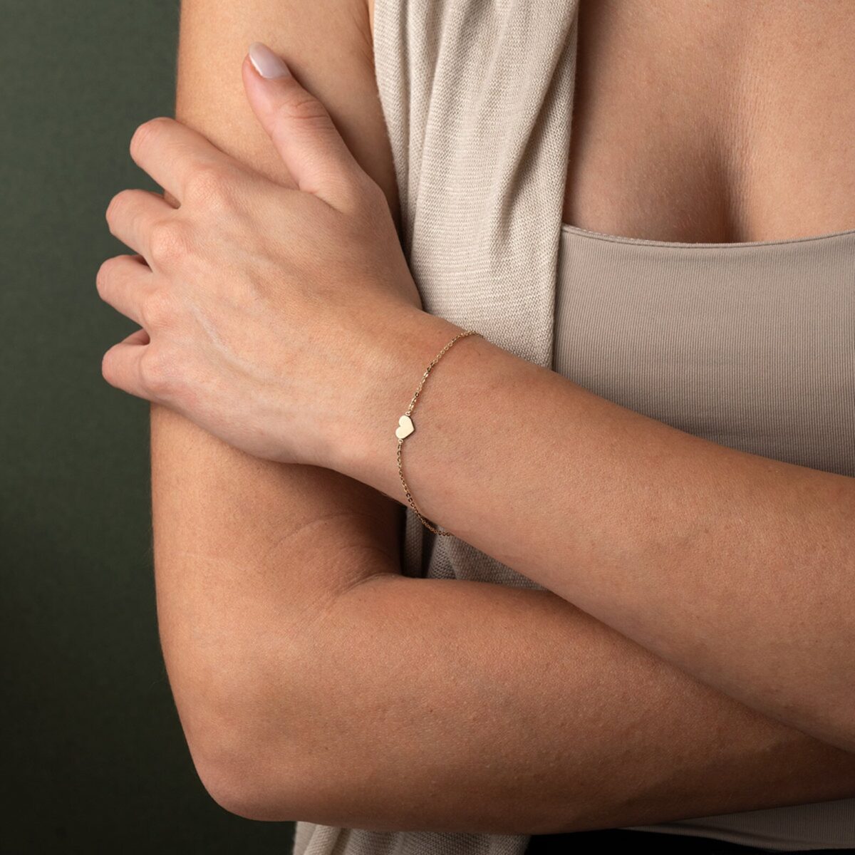 Heart Bracelet – 14K Gold - Image 2