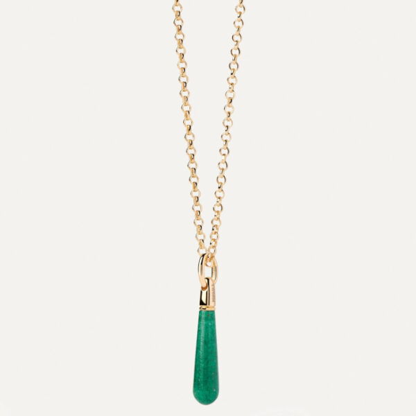 PD PAOLA Green Aventurine Large Drop Pendant