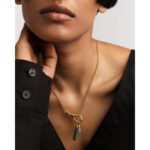 PD PAOLA Green Aventurine Large Drop Pendant