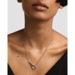 PD PAOLA Stacker Clasp Silver Chain Necklace