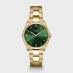 Cluse Féroce Petite Watch Steel Green Gold Colour