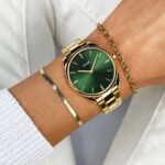 Cluse Féroce Petite Watch Steel Green Gold Colour - Image 2