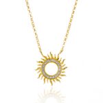 GREGIO Sun Necklace - Gold Plated Silver 925