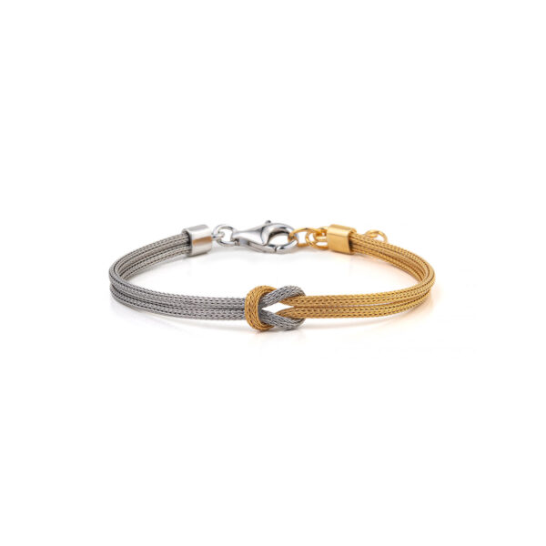 Knot Chain Bracelet - 925 Sterling Silver and Gold Plated
