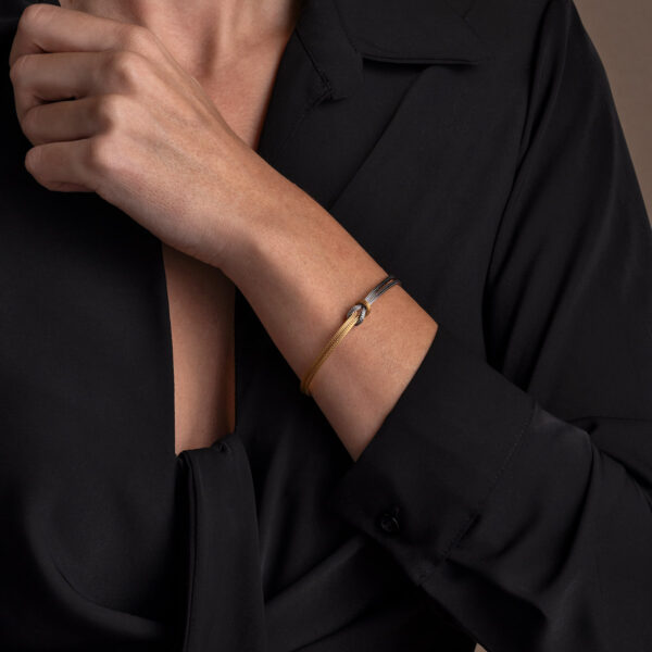 Knot Chain Bracelet - 925 Sterling Silver and Gold Plated