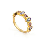 Tourmaline Ring - 925 Sterling Silver and Gold Plated - Image 3