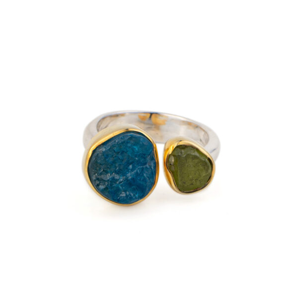 Apatite and Blue Topaz Ring