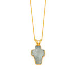 Blue topaz Cross Necklace