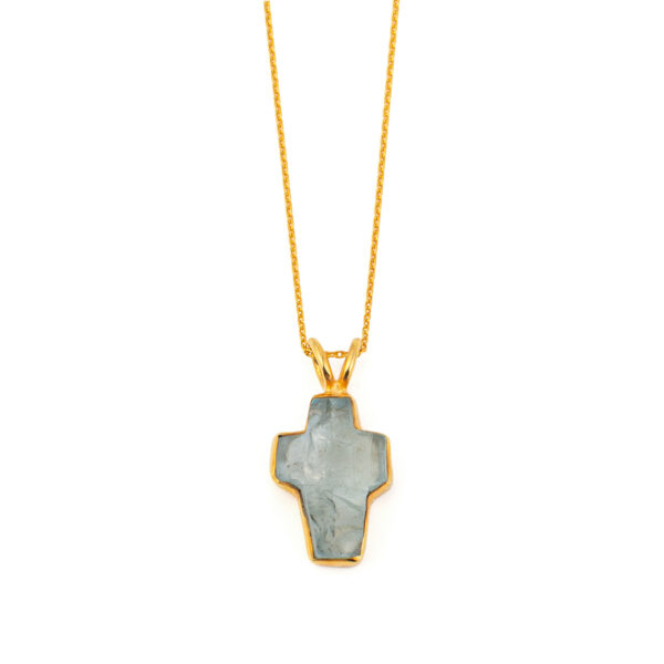 Blue topaz Cross Necklace